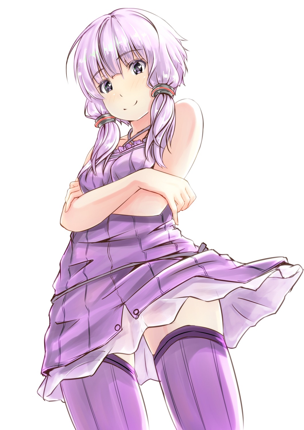 dress kashikomo thighhighs vocaloid yuzuki_yukari