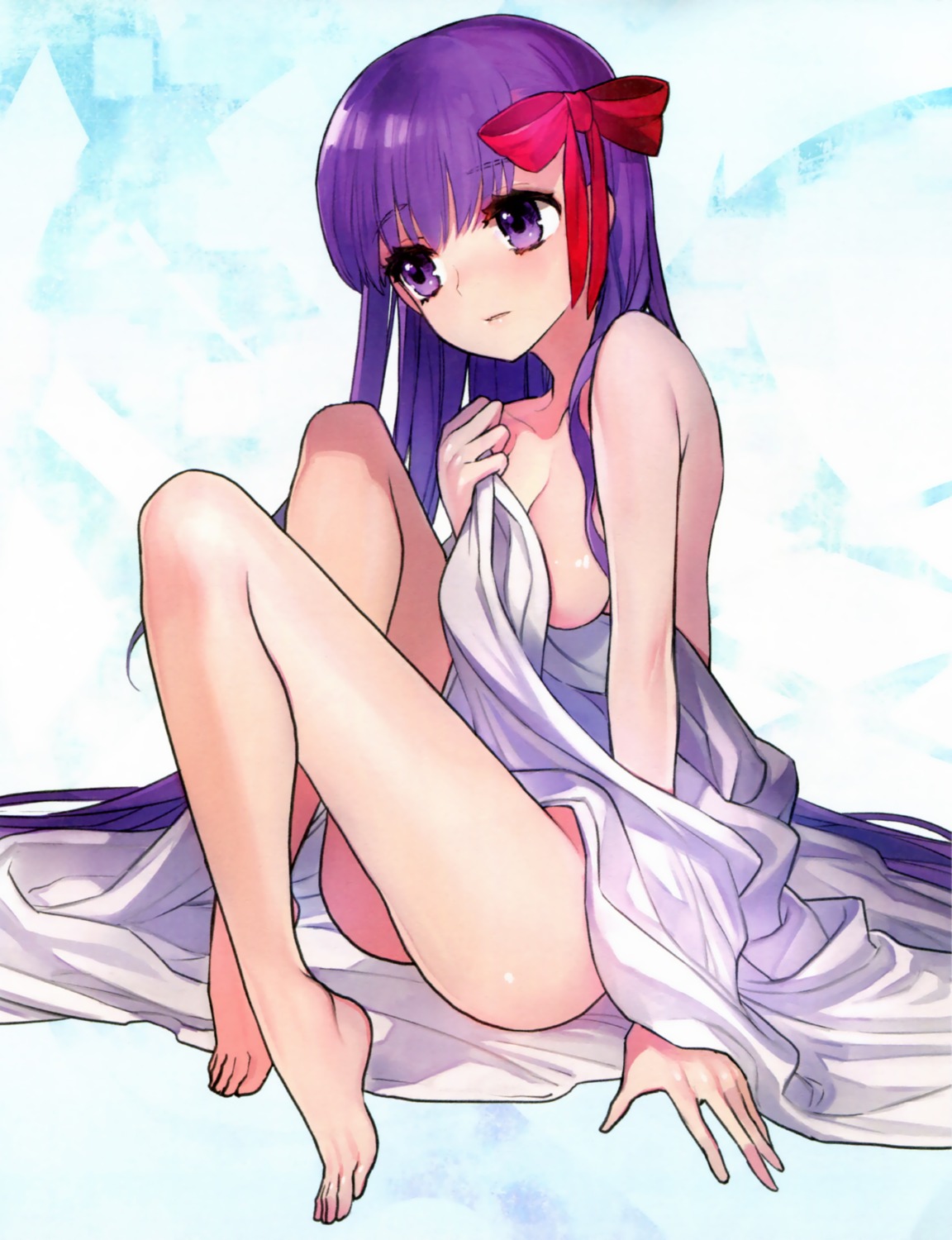 fate/extra fate/extra_ccc fate/stay_night feet matou_sakura naked sheets type-moon wada_rco