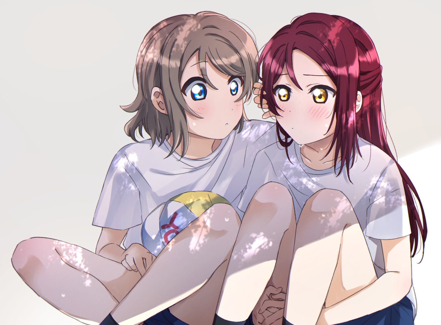 love_live!_sunshine!! sakurauchi_riko watanabe_you yuchi_(salmon-1000) yuri