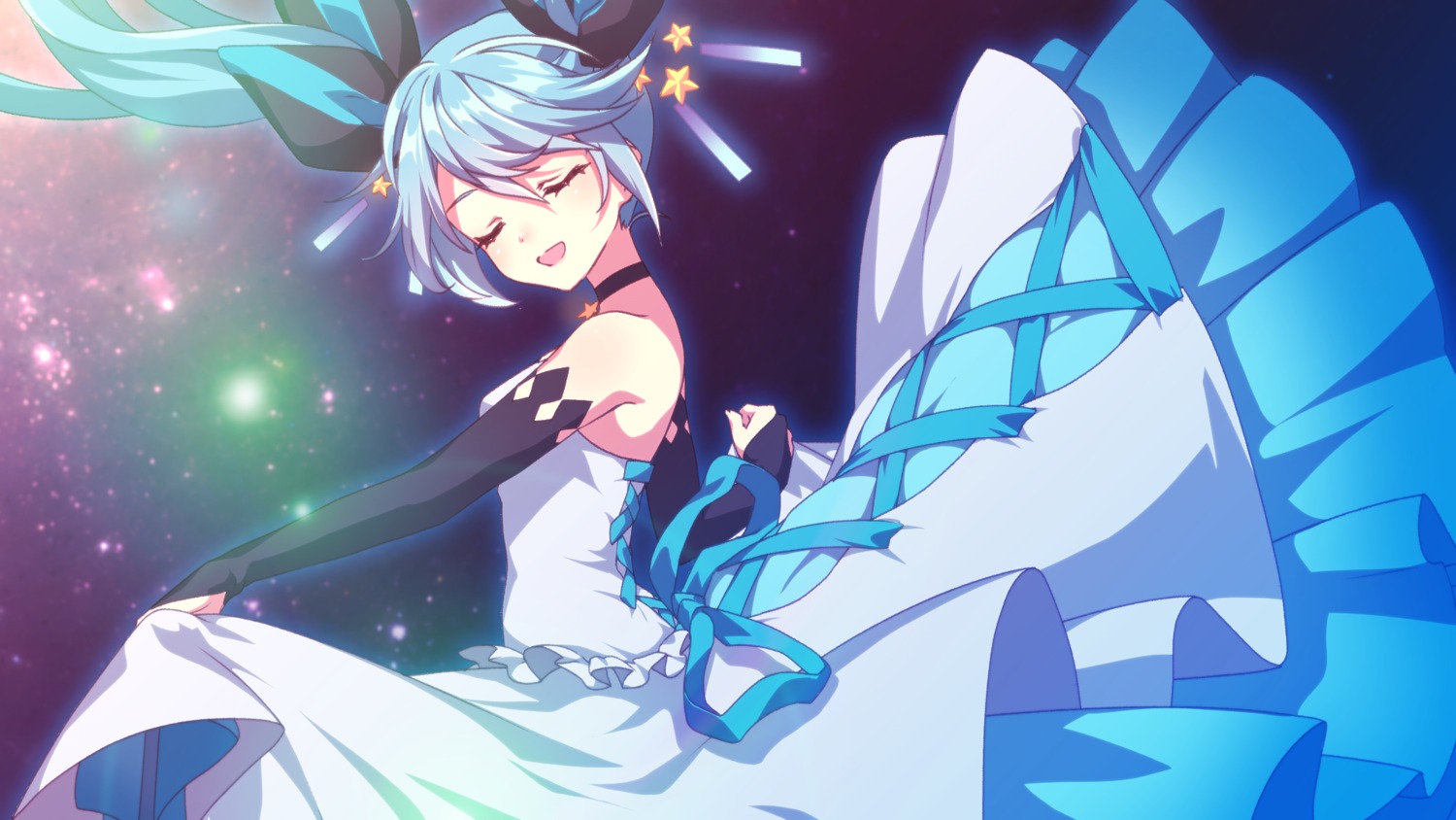 dress hatsune_miku matsuda_toki skirt_lift vocaloid wallpaper