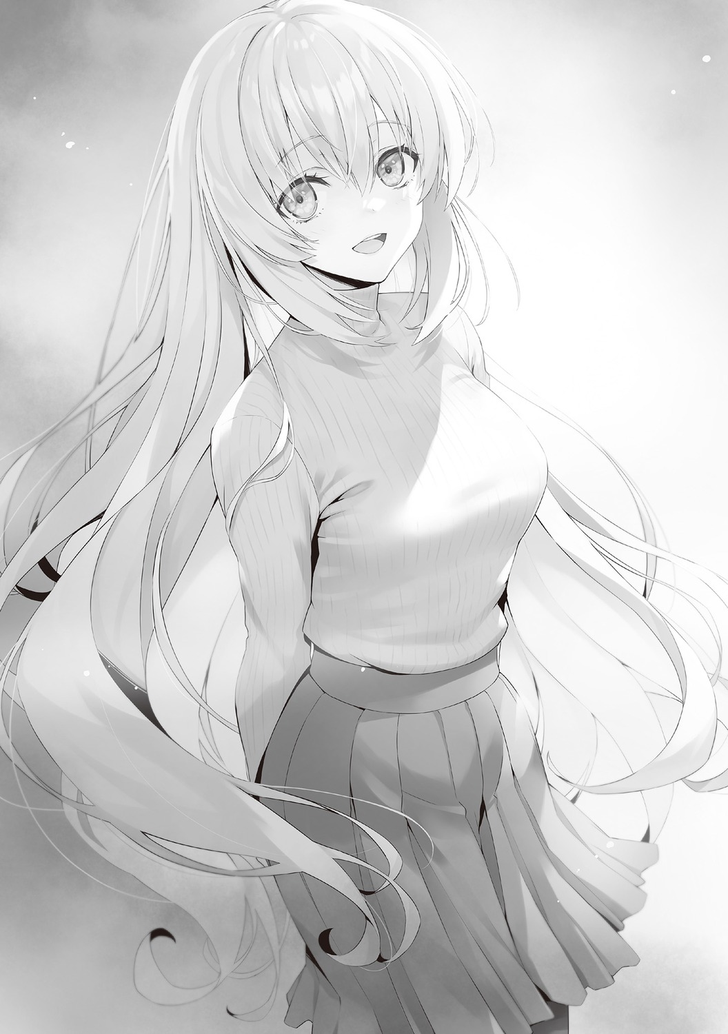 ichinose_honami monochrome sweater tomose_shunsaku youkoso_jitsuryoku_shijou_shugi_no_kyoushitsu_e