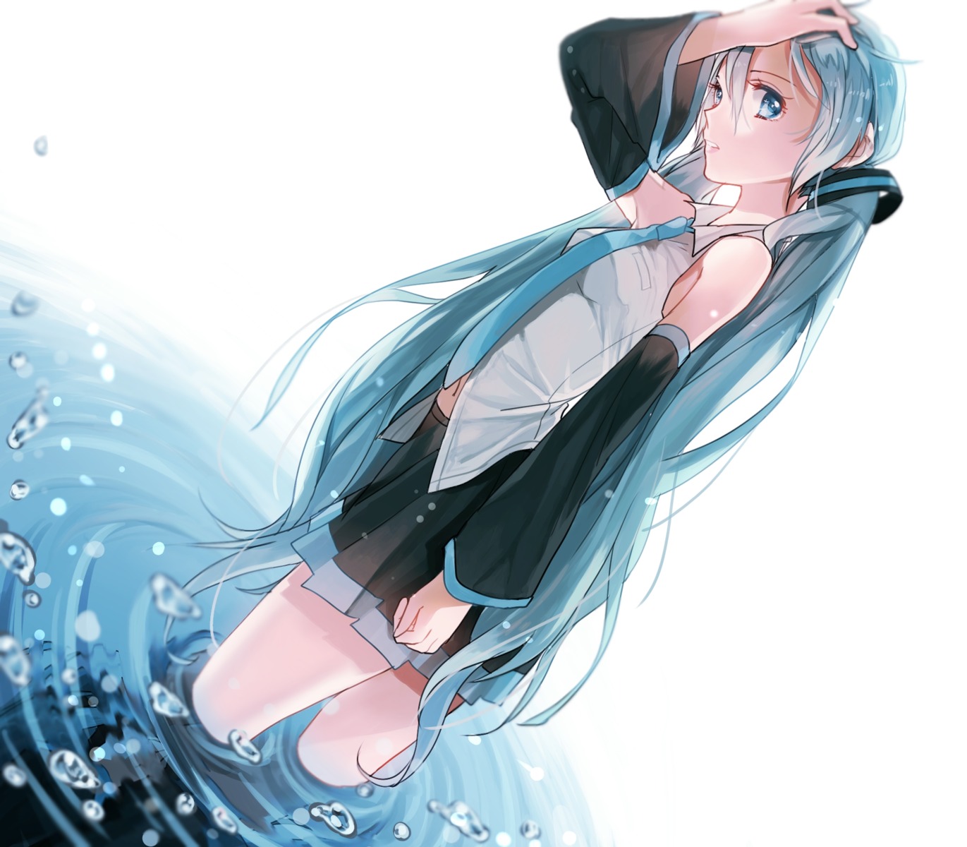 hatsune_miku hona_(platinum_egg) vocaloid wet