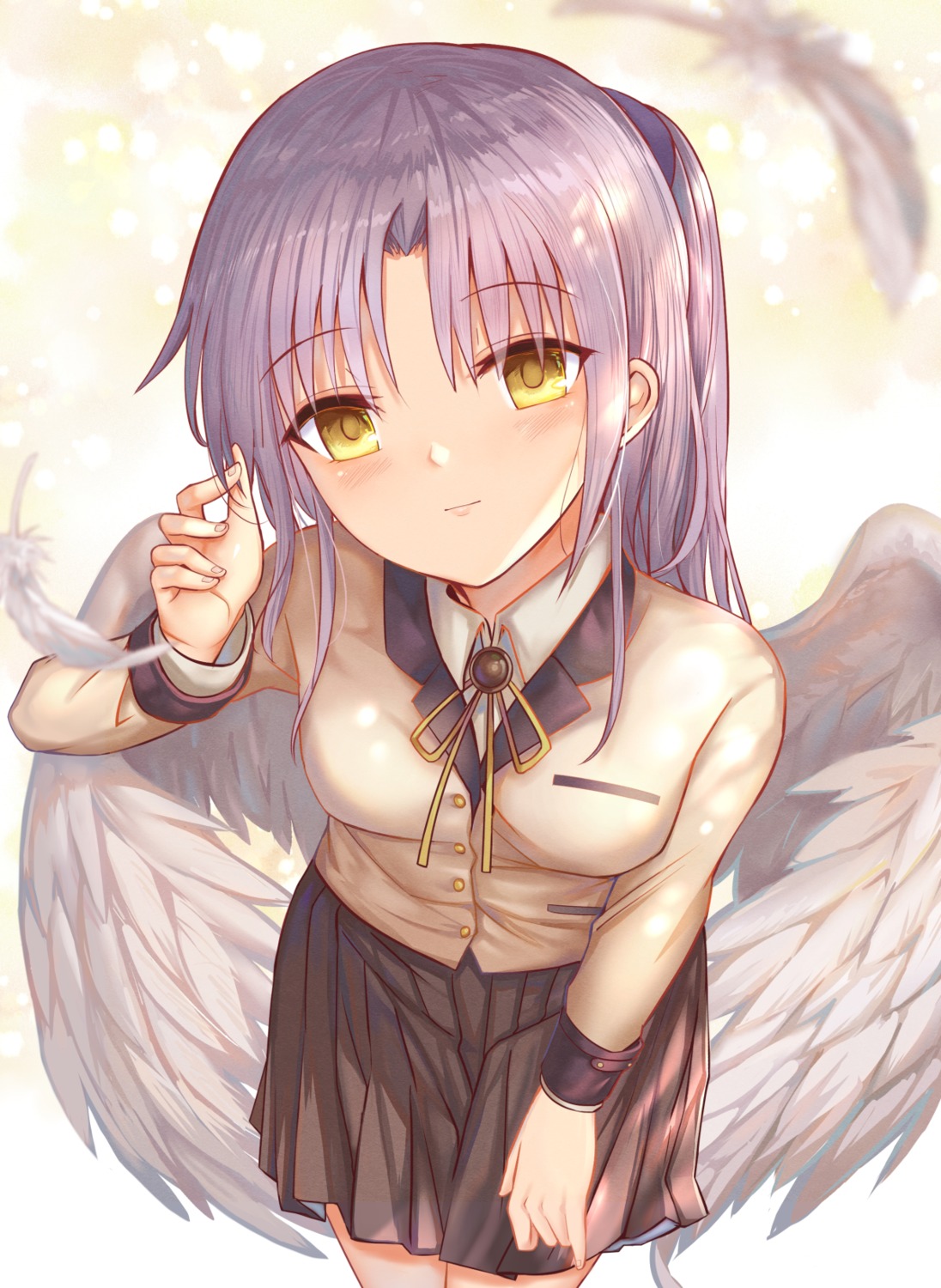 angel_beats! seifuku tenshi wings yougen_kitsune