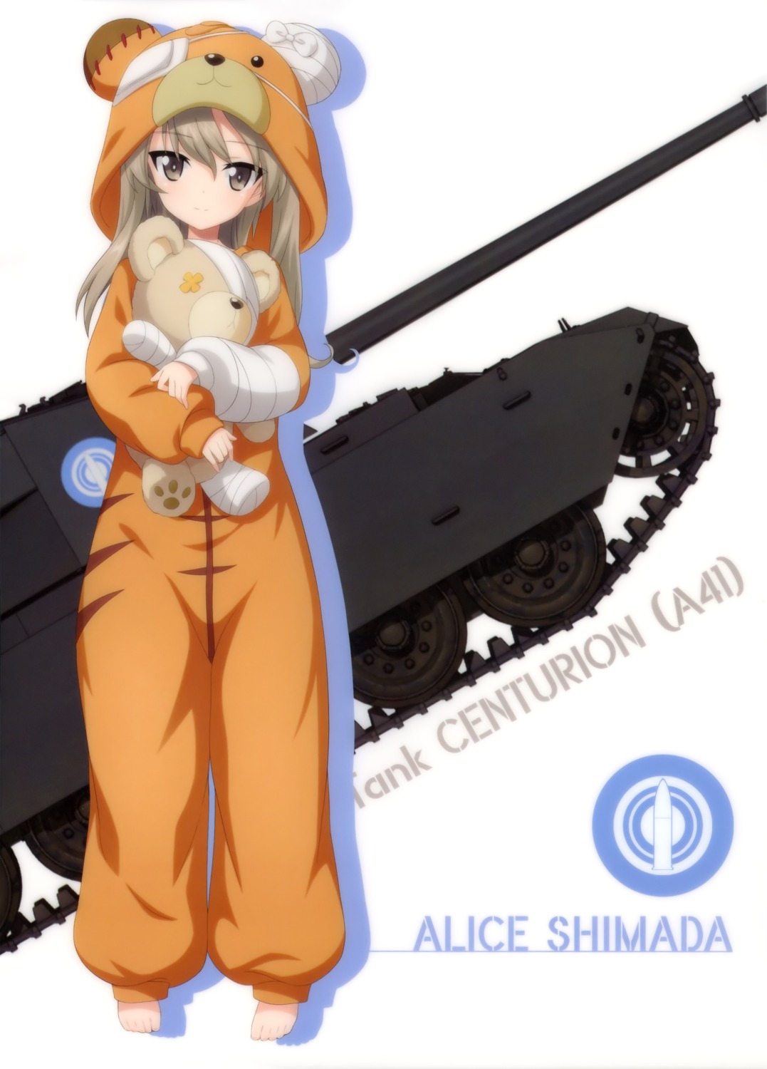 bandages girls_und_panzer pajama shimada_arisu