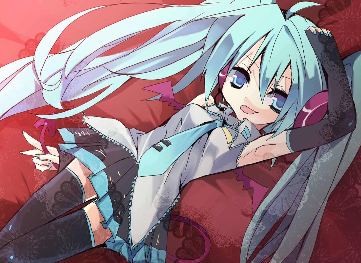 hanepochi hatsune_miku thighhighs vocaloid