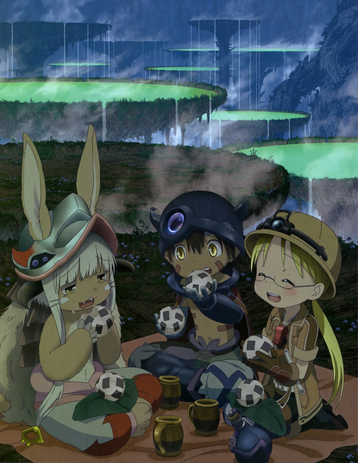 animal_ears made_in_abyss megane nanachi pointy_ears regu_(made_in_abyss) riko_(made_in_abyss) tagme tail tattoo