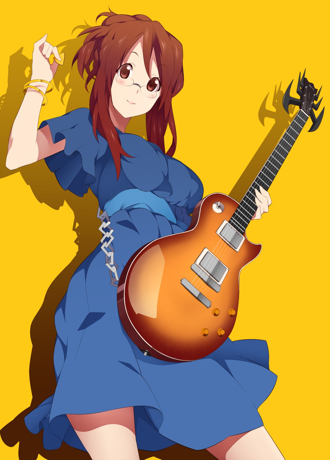 dress guitar k-on! megane nanao yamanaka_sawako