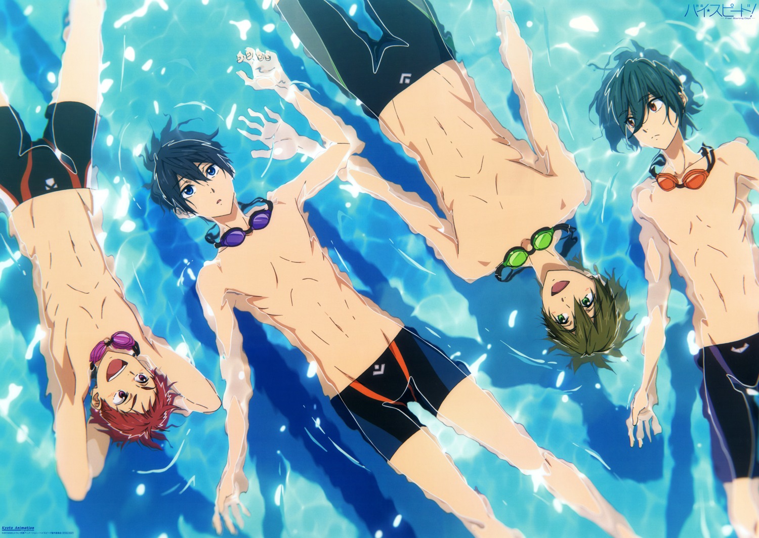 free! high_speed! kirishima_ikuya male maruko_tatsunari nanase_haruka shiina_asahi swimsuits tachibana_makoto