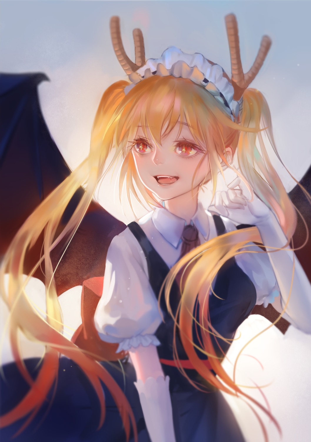 horns kamachi_kamachi-ko kobayashi-san_chi_no_maidragon maid tooru_(maidragon) wings