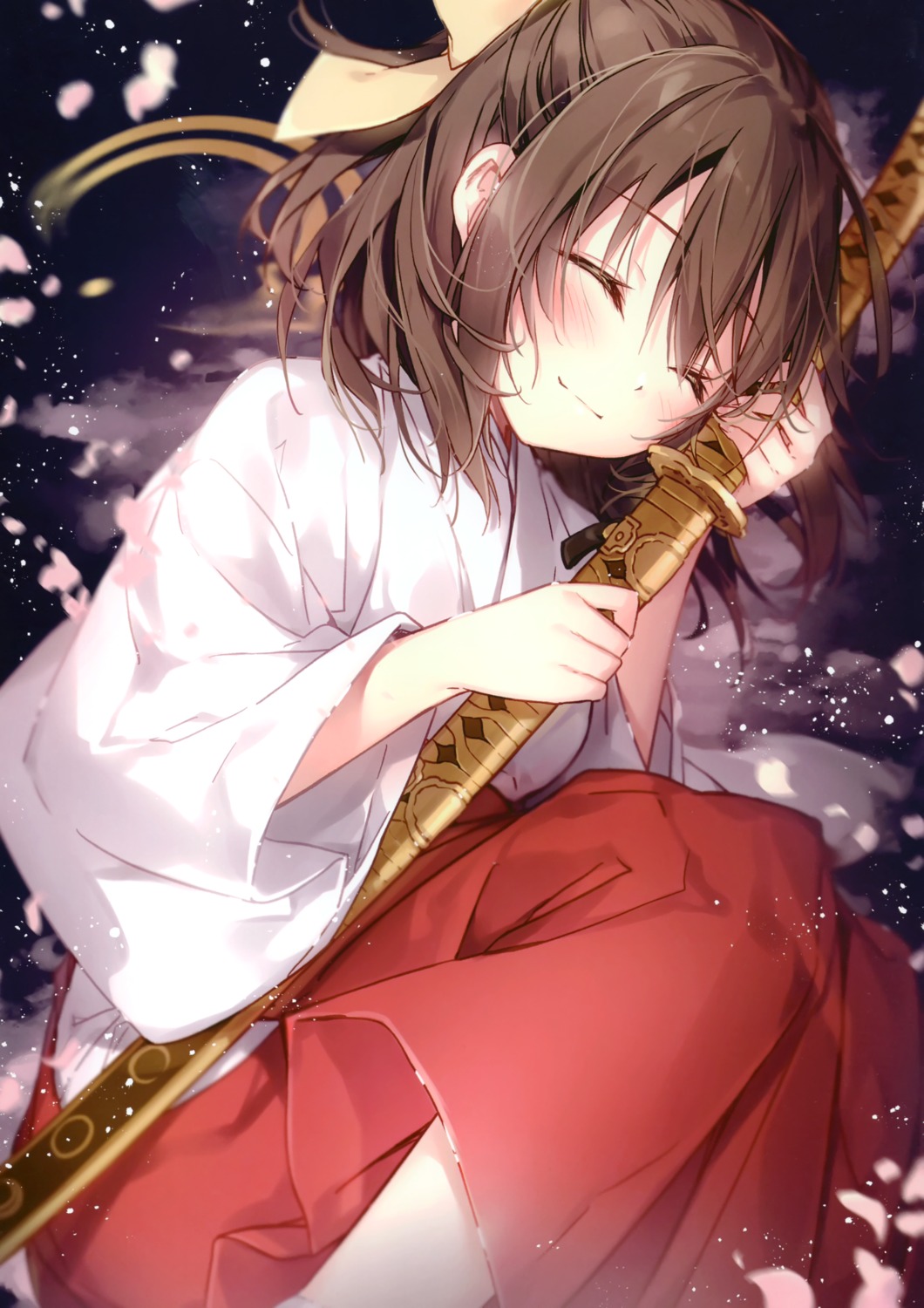 female_saniwa haru_mochi miko mochizuki_shiina sword touken_ranbu