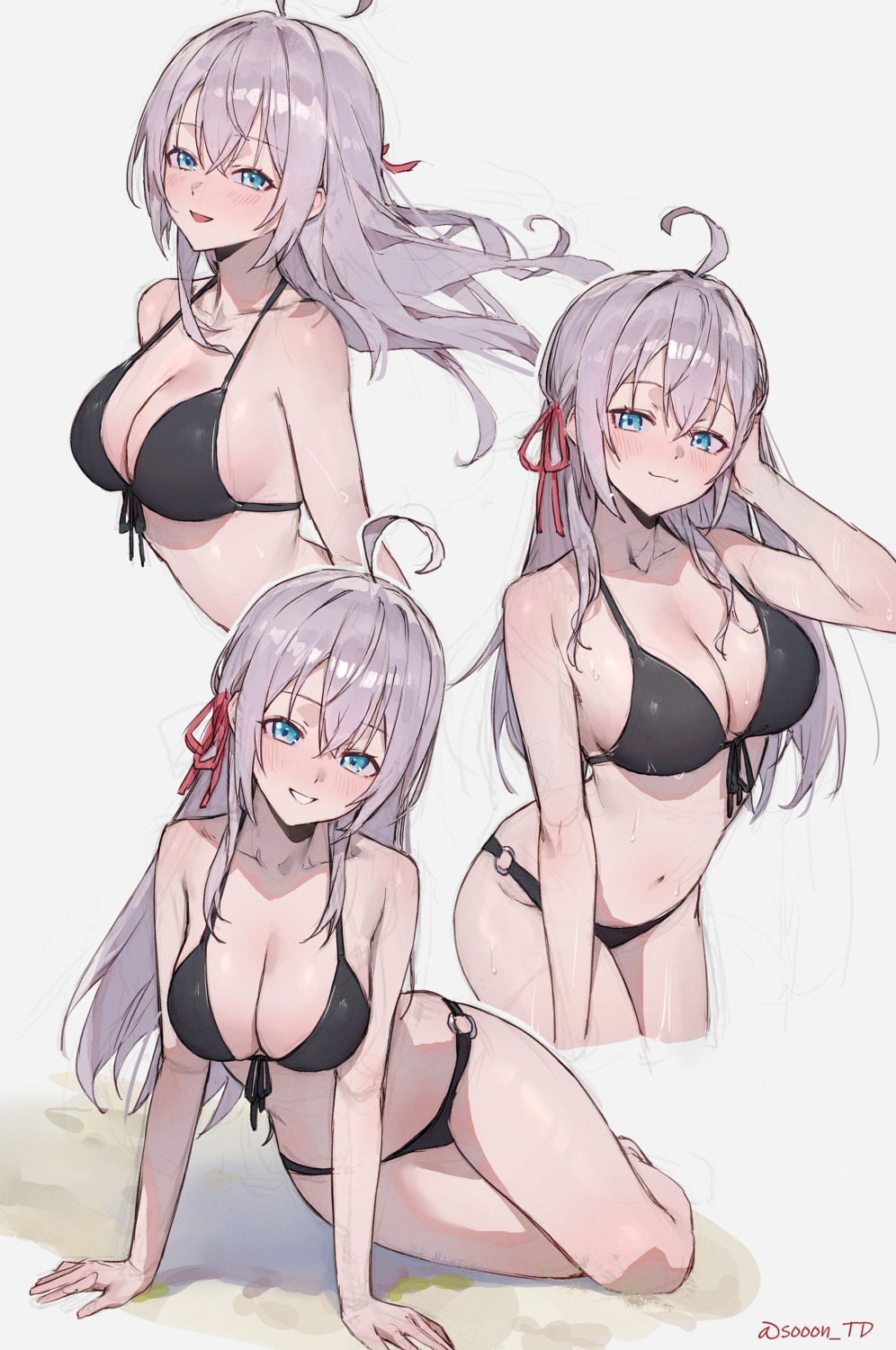 alisa_mikhailovna_kujou bikini sketch sooon swimsuits tokidoki_bosotto_roshia-go_de_dereru_tonari_no_alya-san