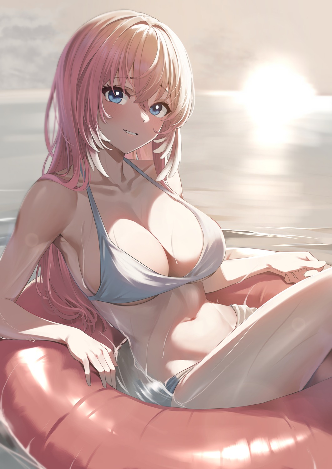 bikini hololive koisuke swimsuits takane_lui wet