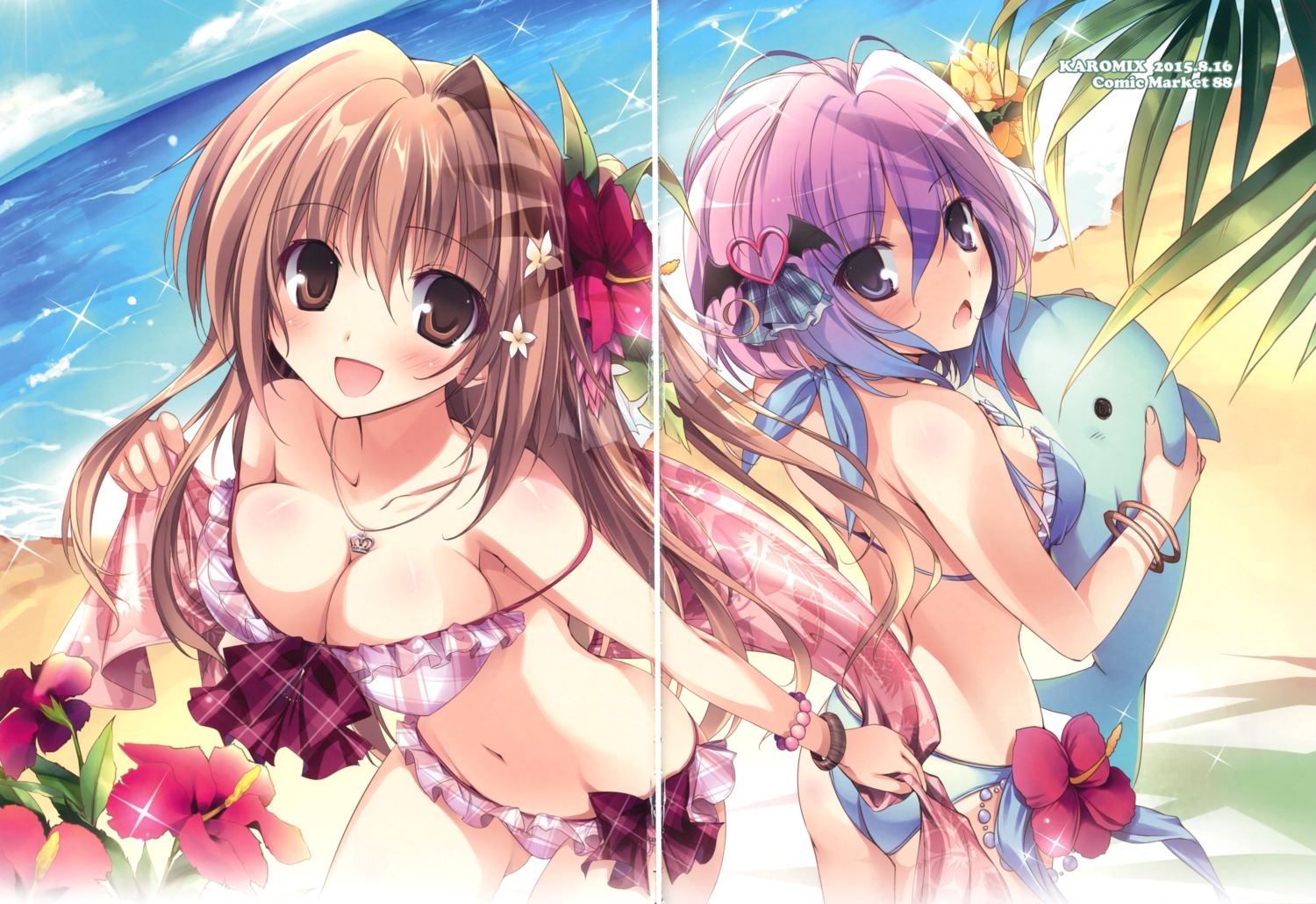 aomi_maika bikini cleavage fixme gap karory swimsuits