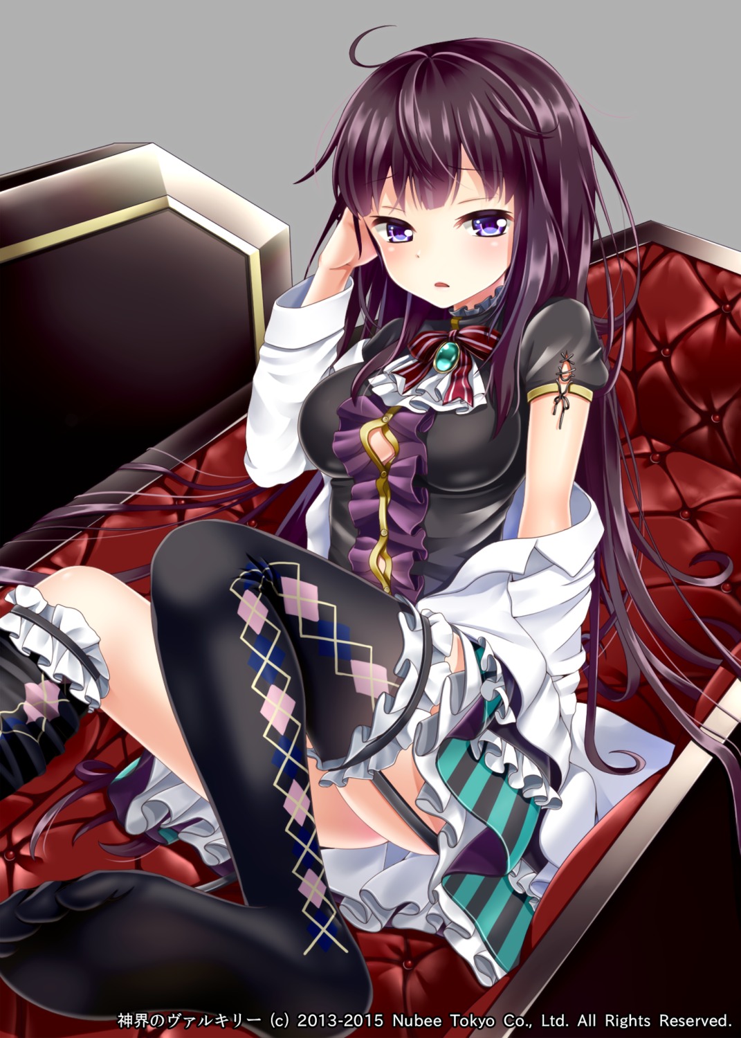 feet hakuda_tofu open_shirt shinkai_no_valkyrie stockings thighhighs