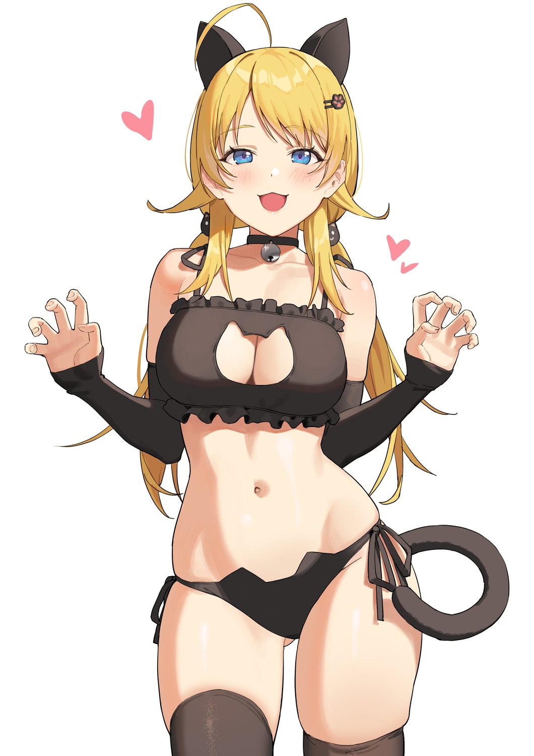 animal_ears bra cleavage goumudan hachimiya_meguru lingerie nekomimi pantsu string_panties tail the_idolm@ster the_idolm@ster_shiny_colors thighhighs