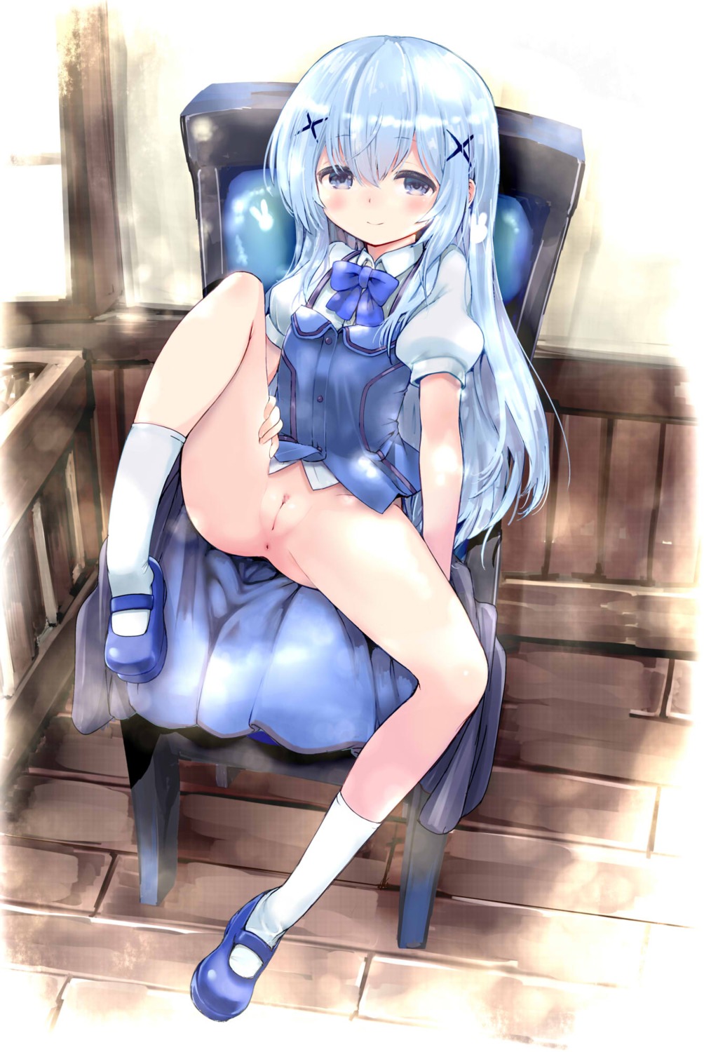 aji_taro anus bottomless censored gochuumon_wa_usagi_desu_ka? kafuu_chino loli pussy waitress