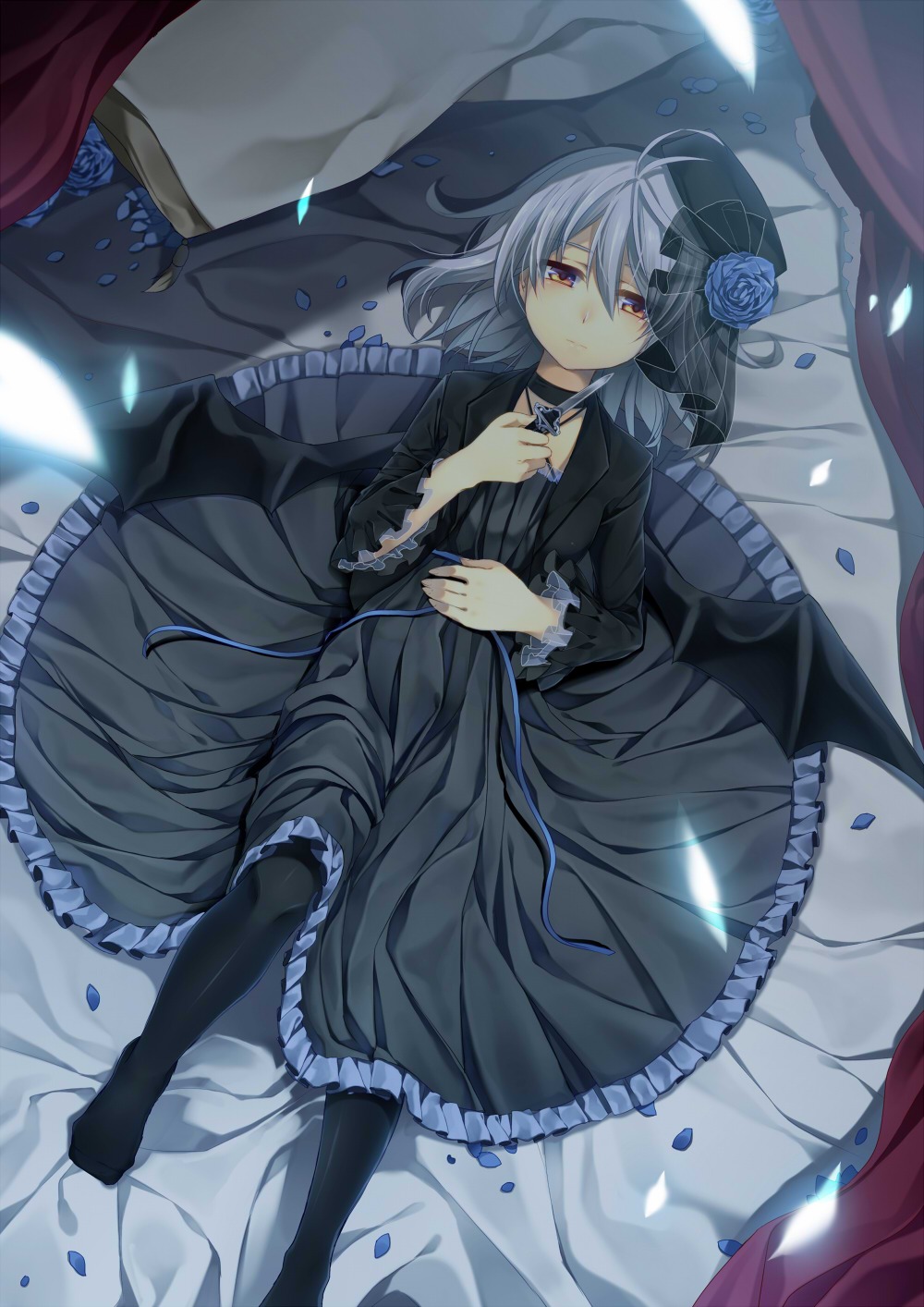 dress mutsuki pantyhose remilia_scarlet touhou wings