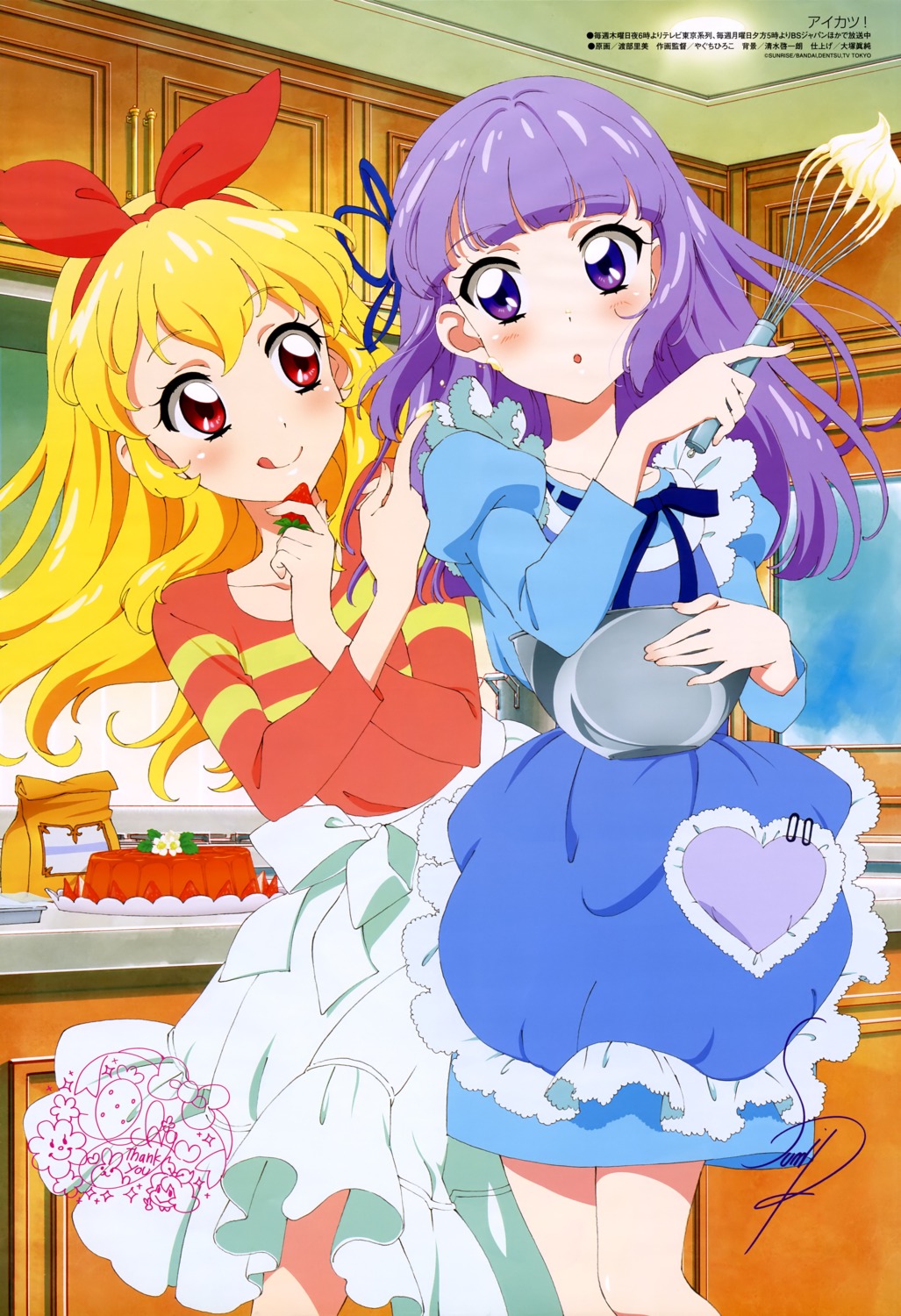 aikatsu! autographed hikami_sumire hoshimiya_ichigo watanabe_satomi