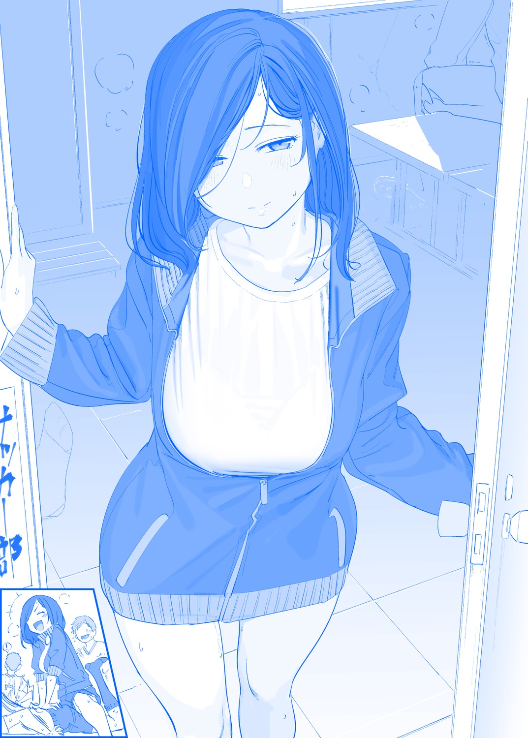 getsuyoubi_no_tawawa gym_uniform himura_kiseki monochrome