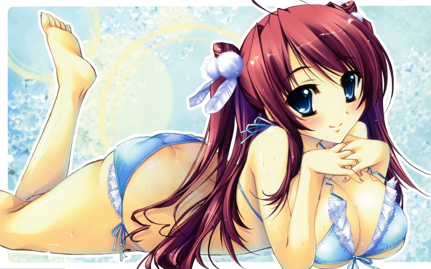 bikini cleavage katagiri_hinata koihime_musou ryuubi swimsuits wallpaper