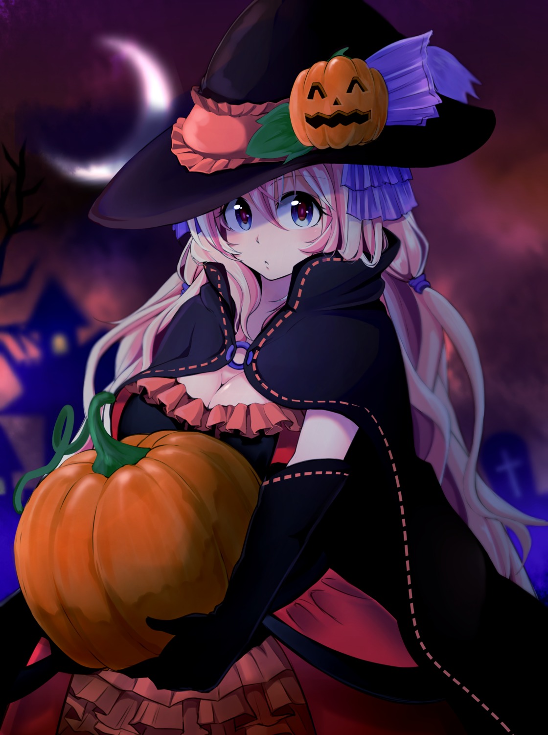 cleavage halloween kazenoko megurine_luka vocaloid witch