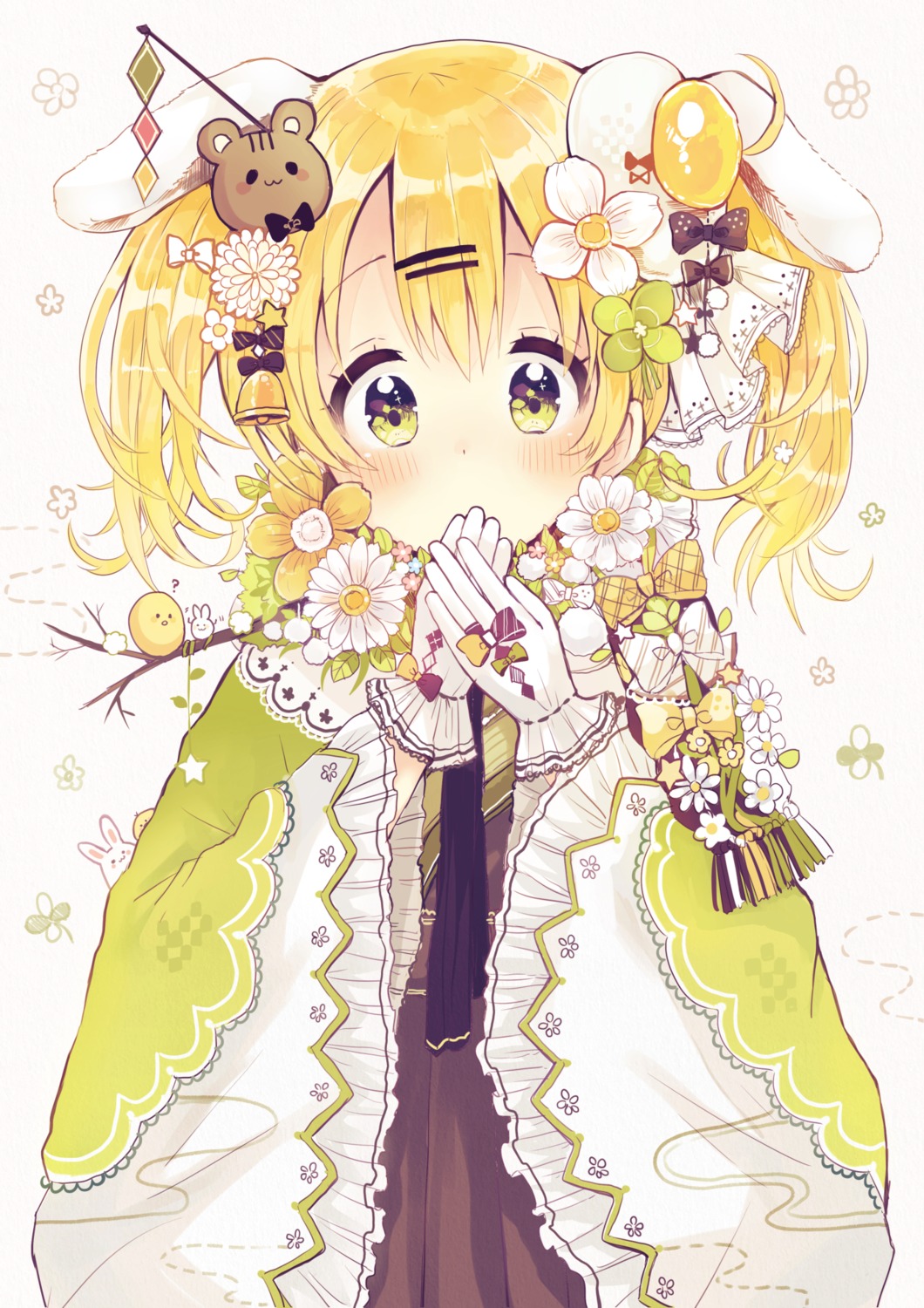 animal_ears japanese_clothes sakura_oriko