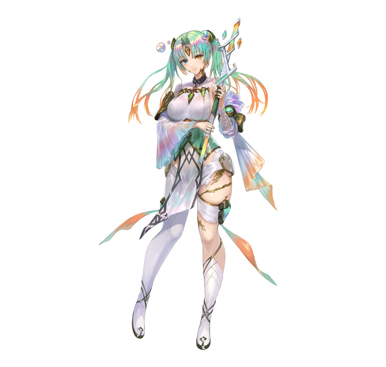 fire_emblem fire_emblem_heroes garter heior heterochromia nintendo no_bra see_through weapon yoshiku