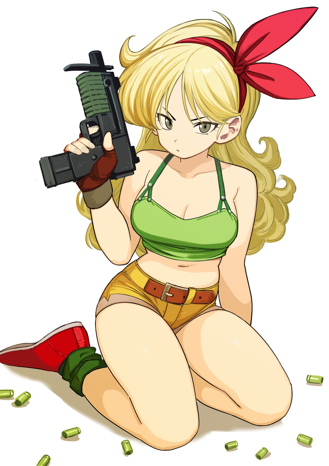 cleavage dragon_ball dragon_ball_z gun launch tagme