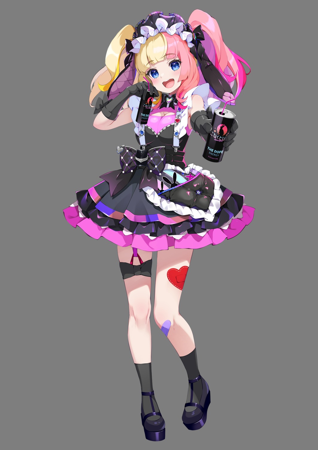 bandaid cleavage connectopia gachikoi_neon garter lolita_fashion pilokey transparent_png