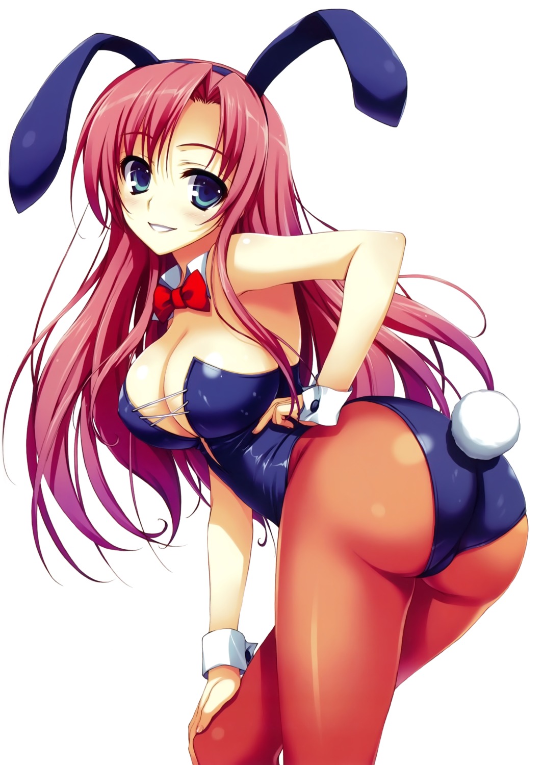 animal_ears ass bunny_ears bunny_girl cleavage no_bra pantyhose tail tomose_shunsaku