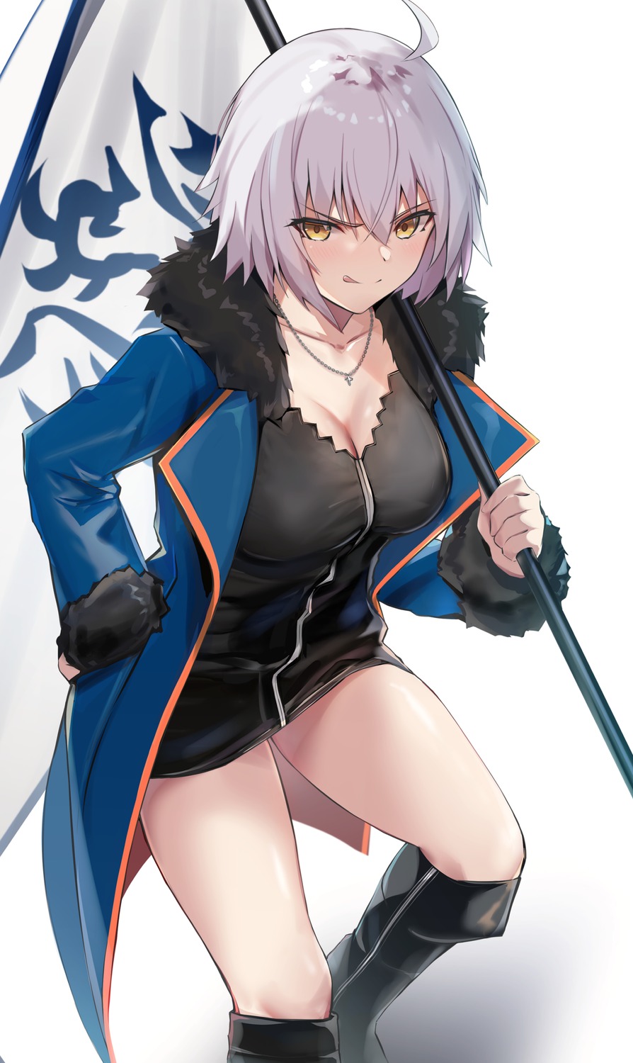 bee_doushi cleavage dress fate/grand_order jeanne_d'arc jeanne_d'arc_(alter)_(fate)