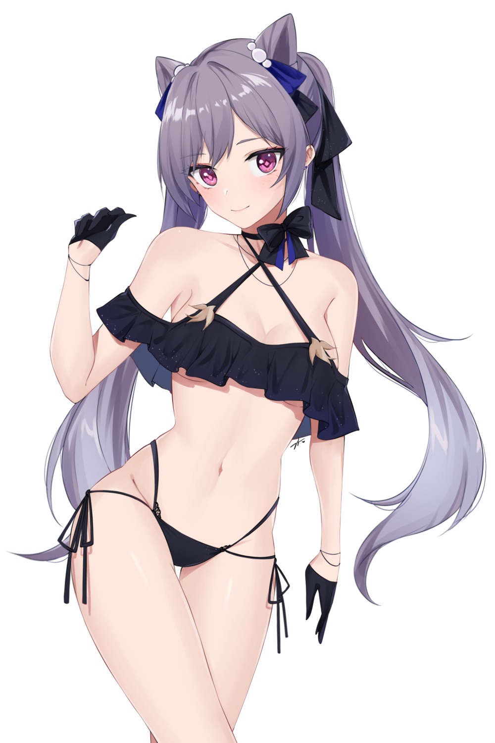 bikini feint721 genshin_impact keqing swimsuits