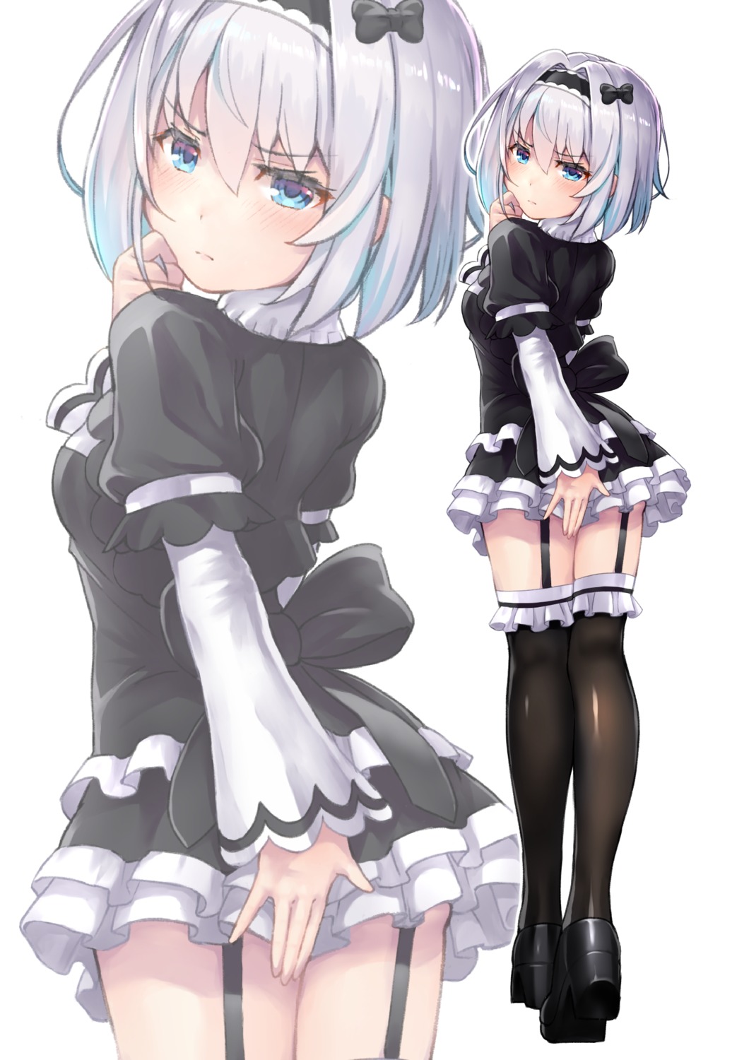 gothic_lolita heels lolita_fashion rin2008 ryuuou_no_oshigoto! sora_ginko stockings thighhighs