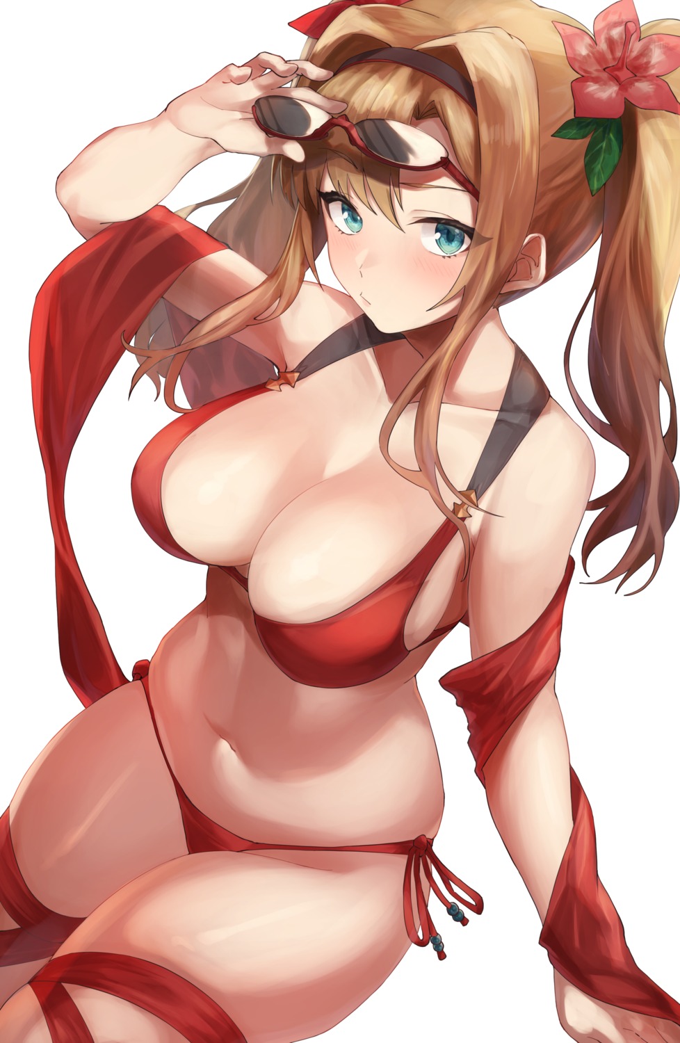 bikini cleavage granblue_fantasy hotate-chan megane swimsuits zeta_(granblue_fantasy)