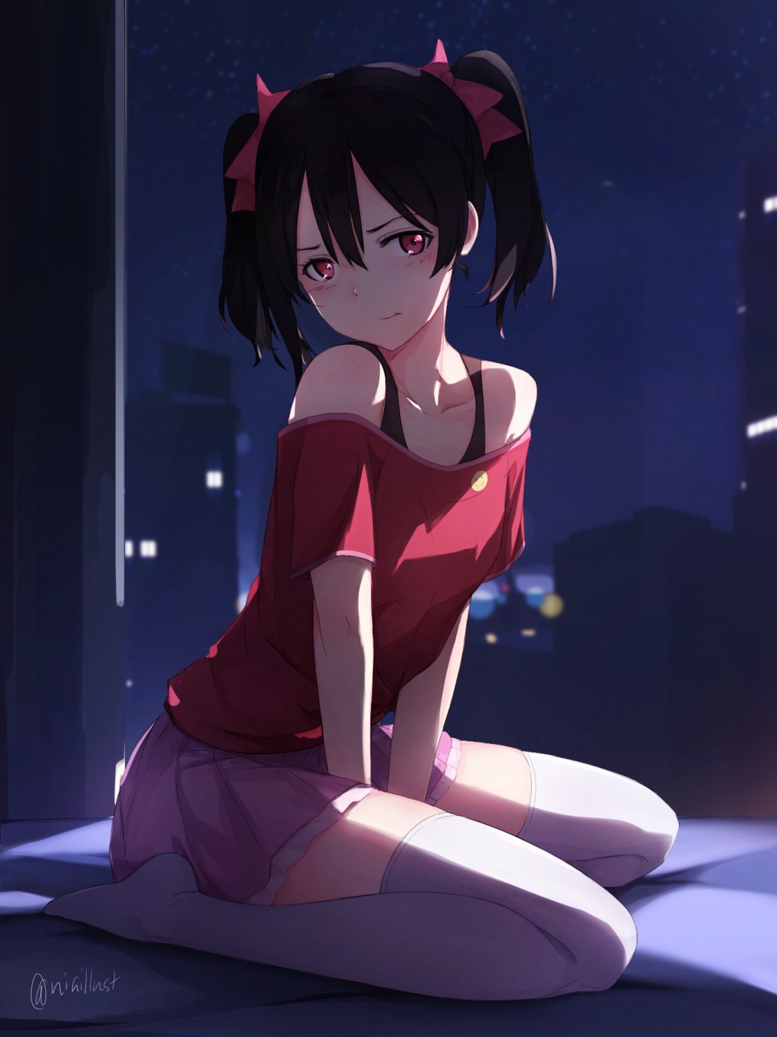 love_live! niaillust thighhighs yazawa_nico