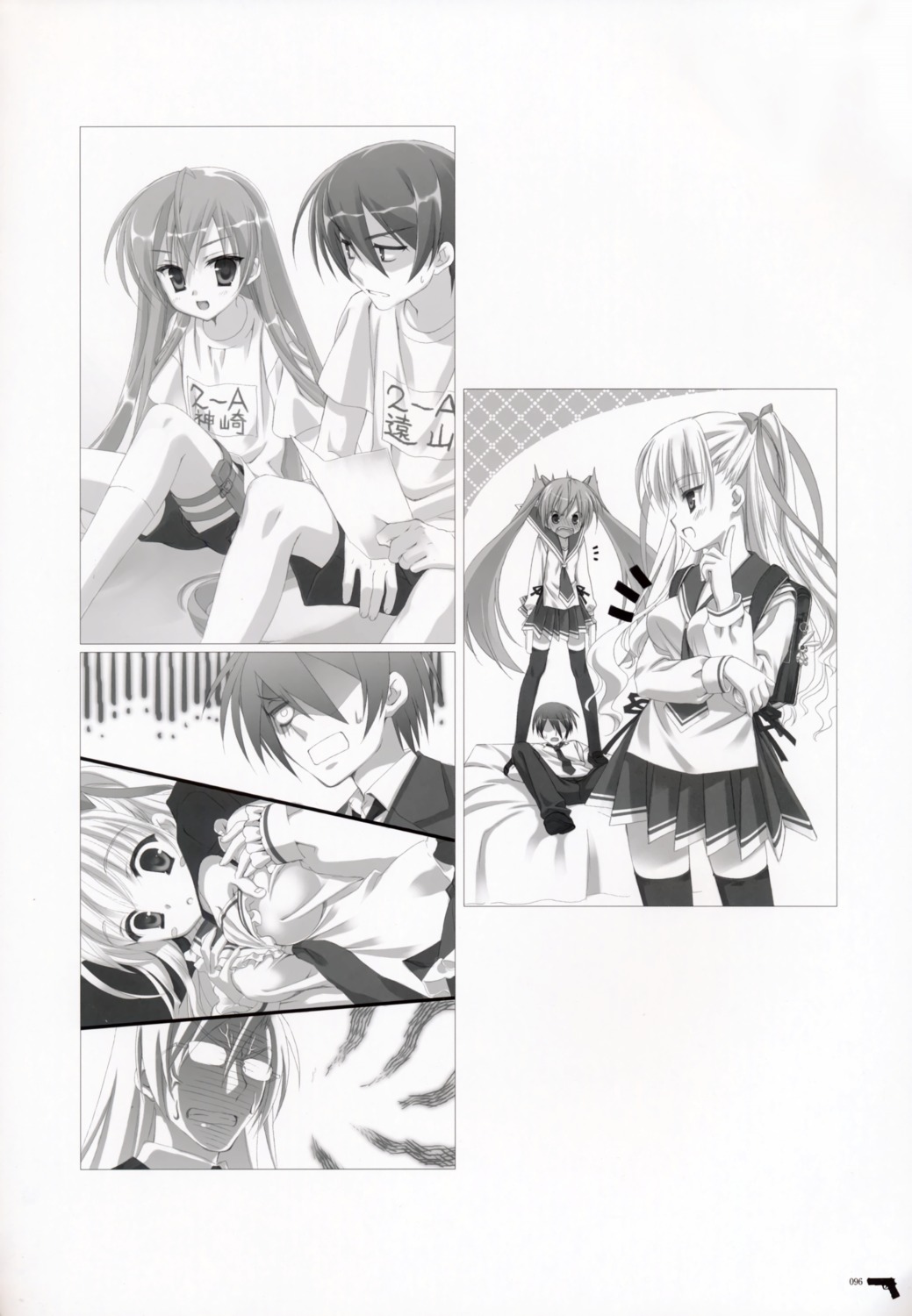 breast_grab hidan_no_aria kanzaki_h._aria kobuichi mine_riko monochrome sayonaki_tooru tooyama_kinji