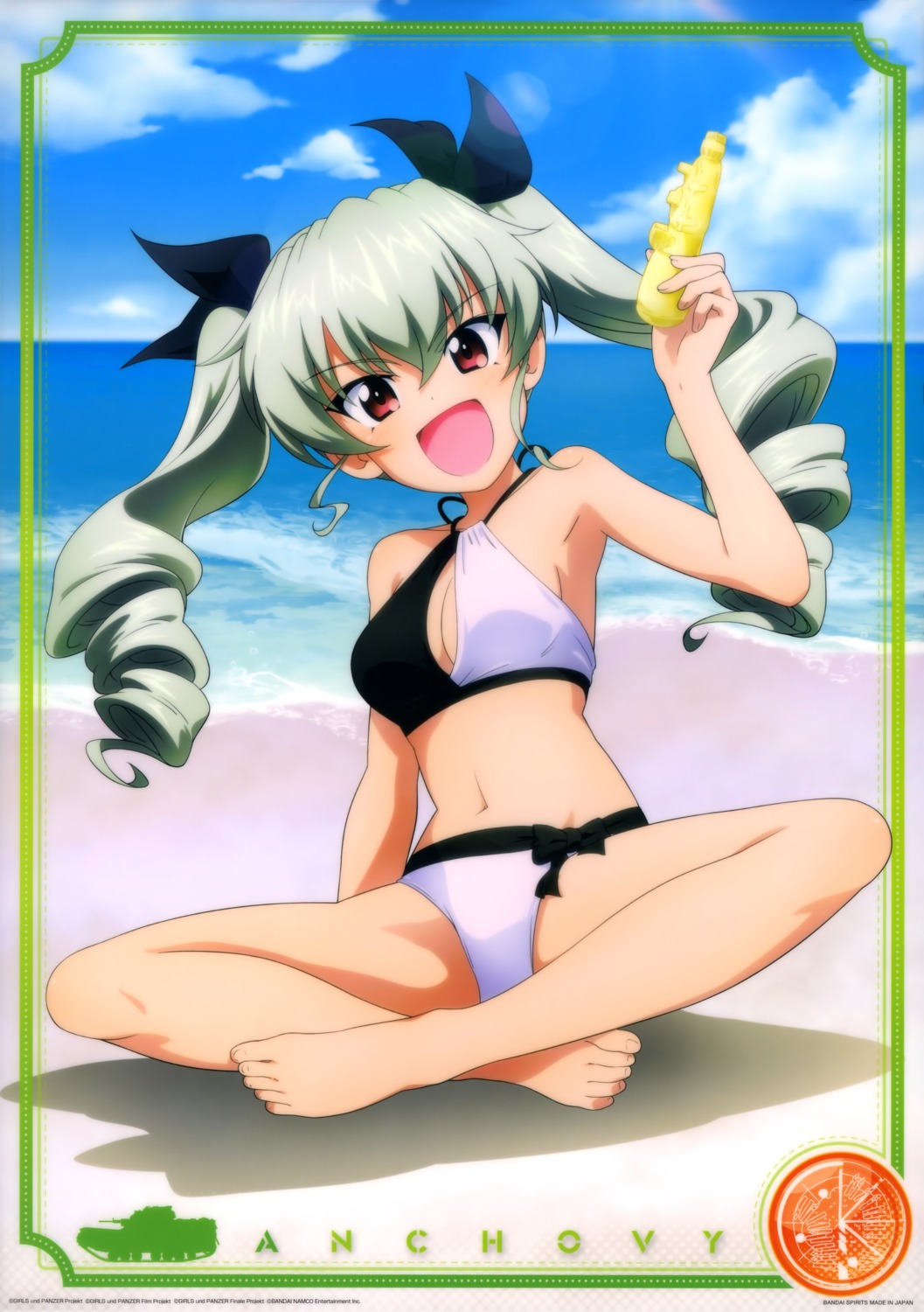 anchovy bikini cleavage feet girls_und_panzer swimsuits tagme