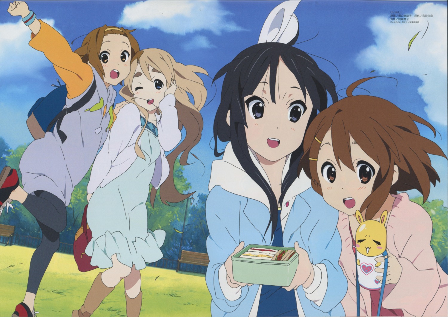 akiyama_mio dress hirasawa_yui horiguchi_yukiko k-on! kotobuki_tsumugi sweater tainaka_ritsu