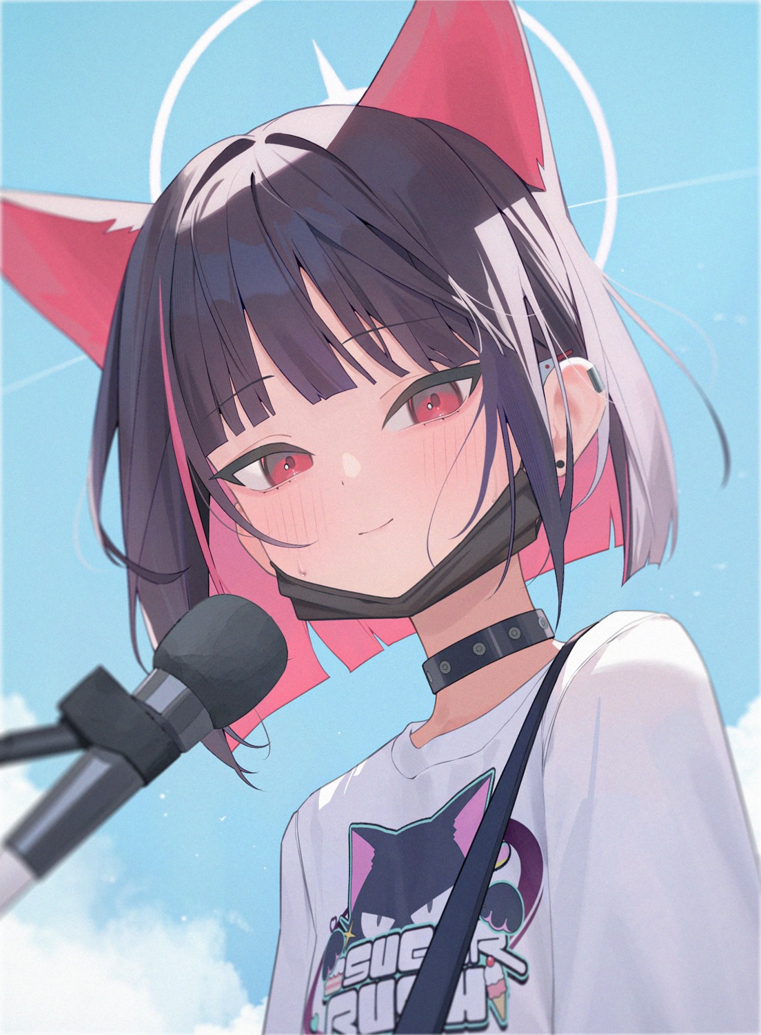 animal_ears aya_(lezon) blue_archive halo kyouyama_kazusa nekomimi uniform