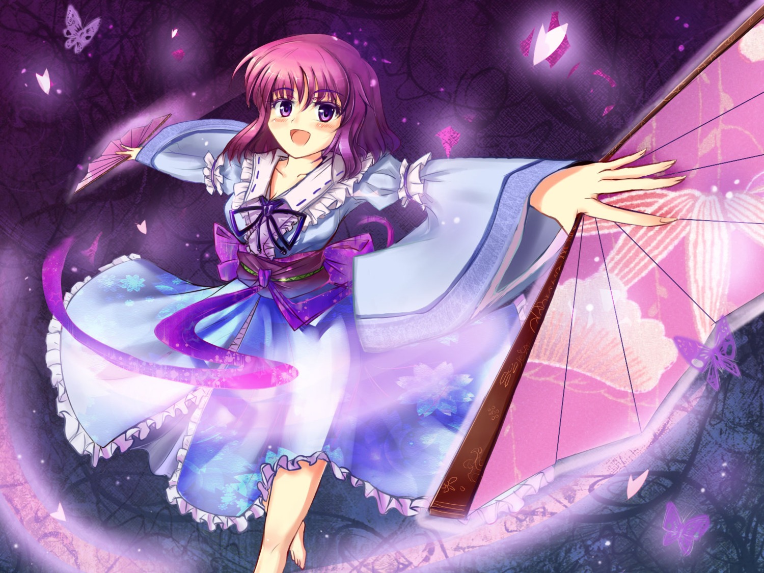 gogetu saigyouji_yuyuko touhou wallpaper