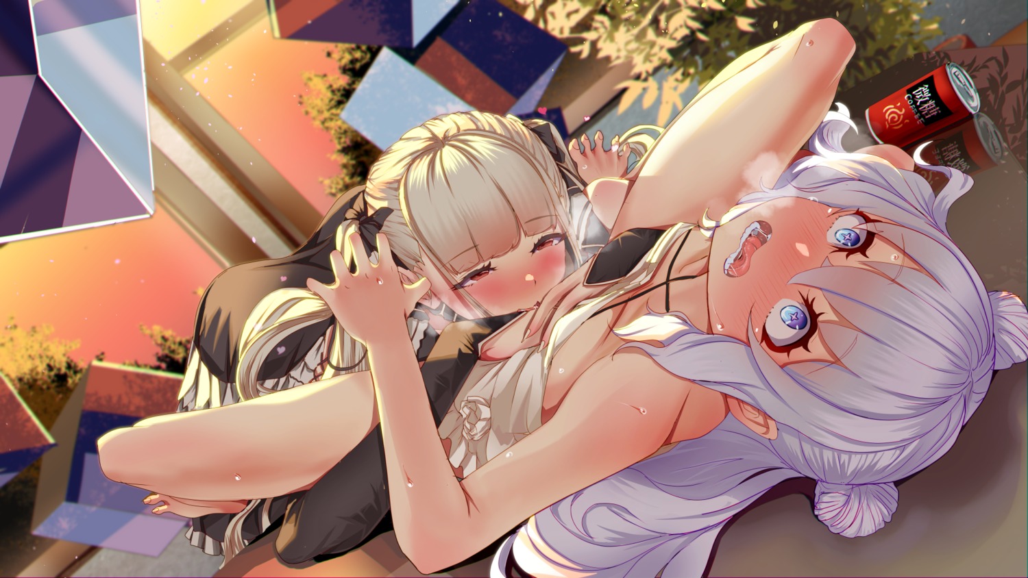 azur_lane cunnilingus formidable_(azur_lane) le_malin_(azur_lane) loli monobe wallpaper yuri