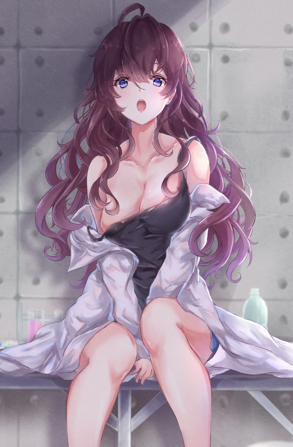 dress ichinose_shiki no_bra open_shirt sa-ya2 the_idolm@ster the_idolm@ster_cinderella_girls wardrobe_malfunction