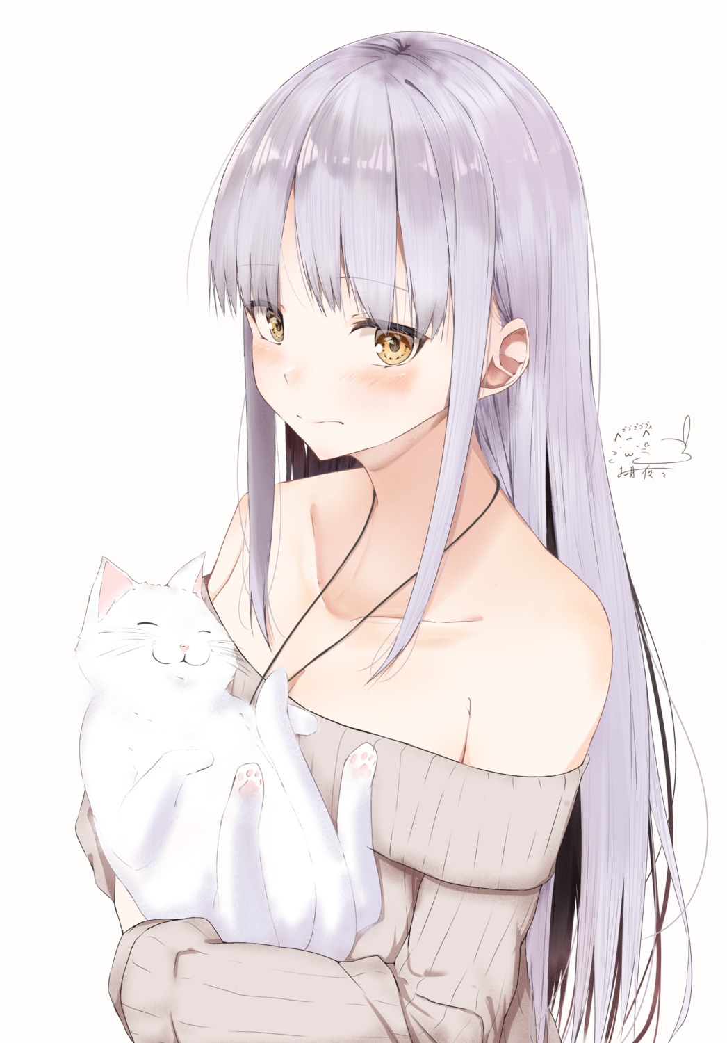 bang_dream! kisaragi_yaya minato_yukina neko no_bra sweater