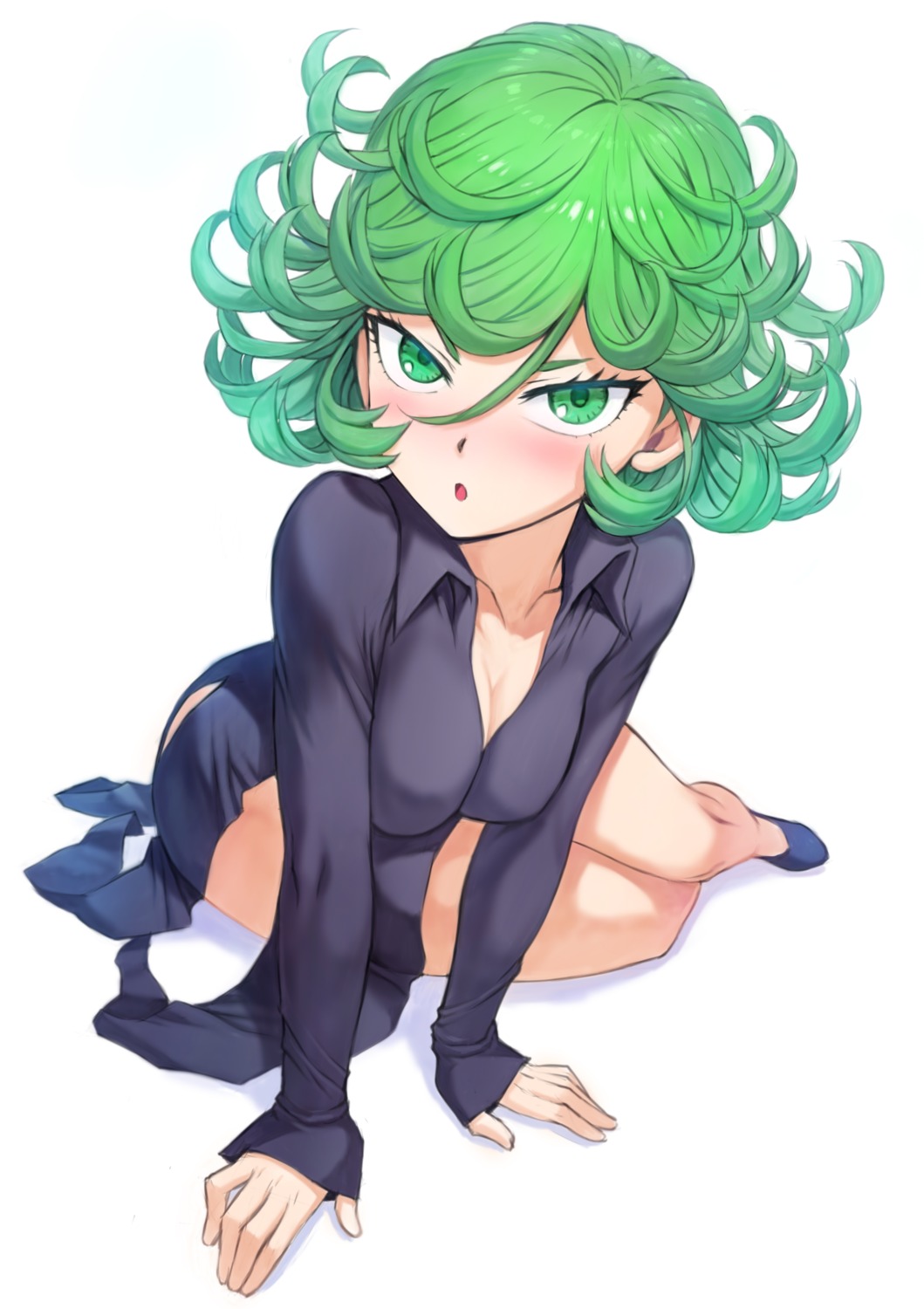 cleavage dress mogudan nopan one_punch_man tatsumaki_(one_punch_man)