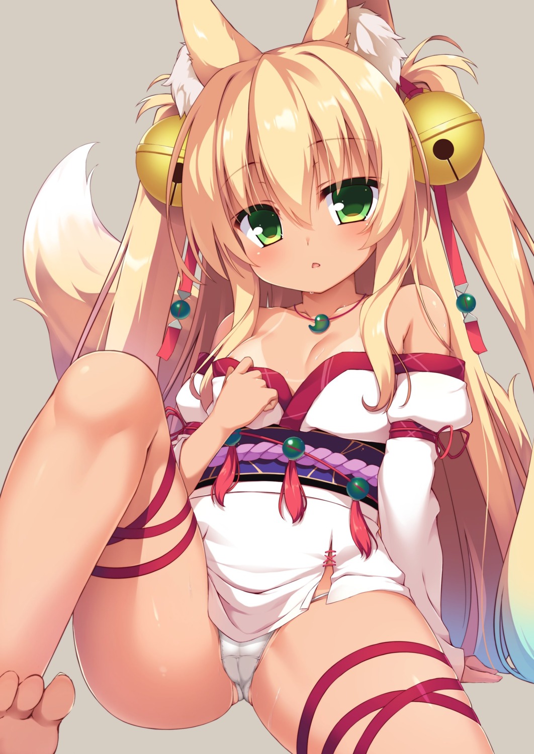 animal_ears cameltoe izuna_(yuzuka) pantsu tail tan_lines yuzuka