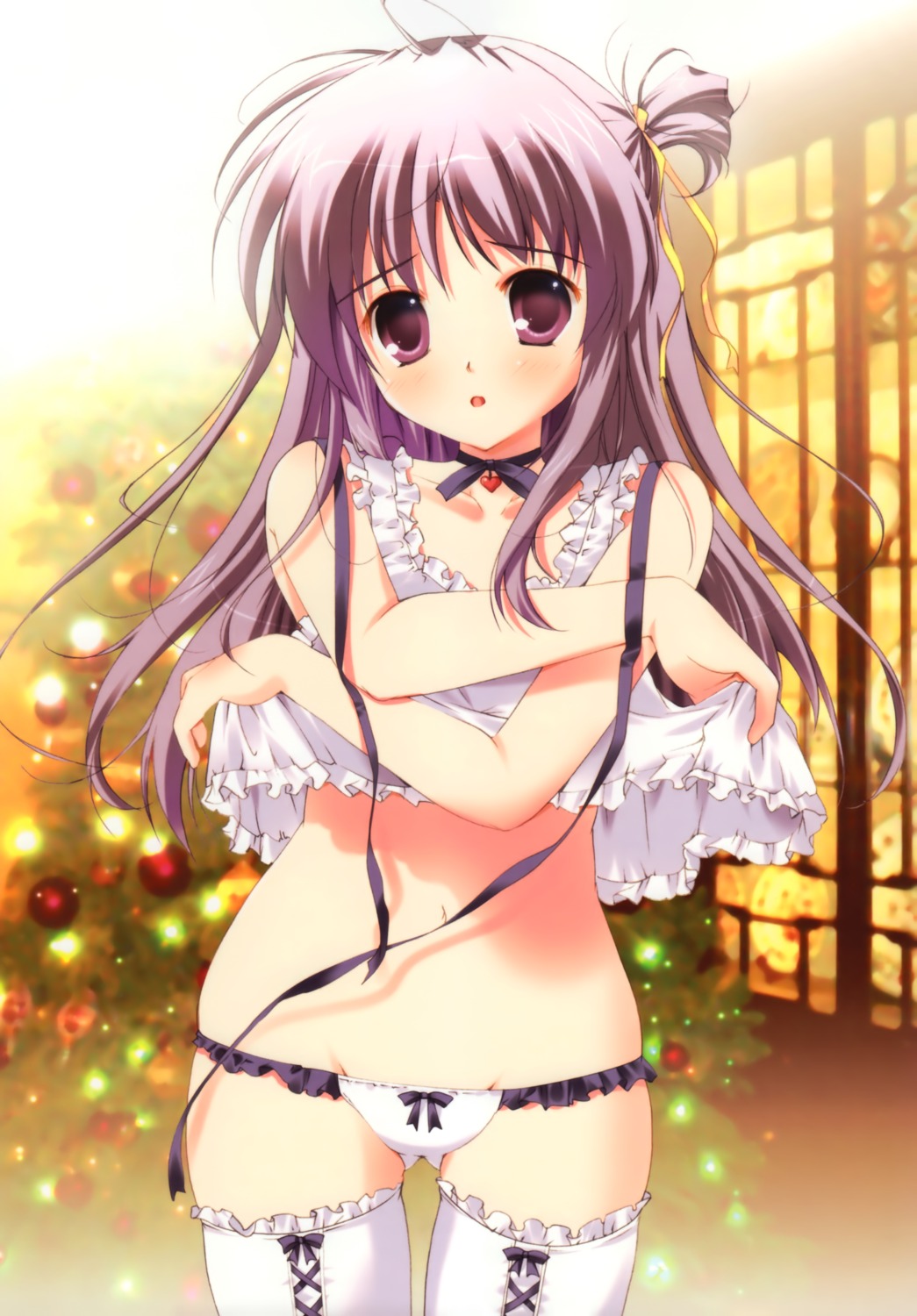 mikeou overfiltered pantsu skirt_lift thighhighs