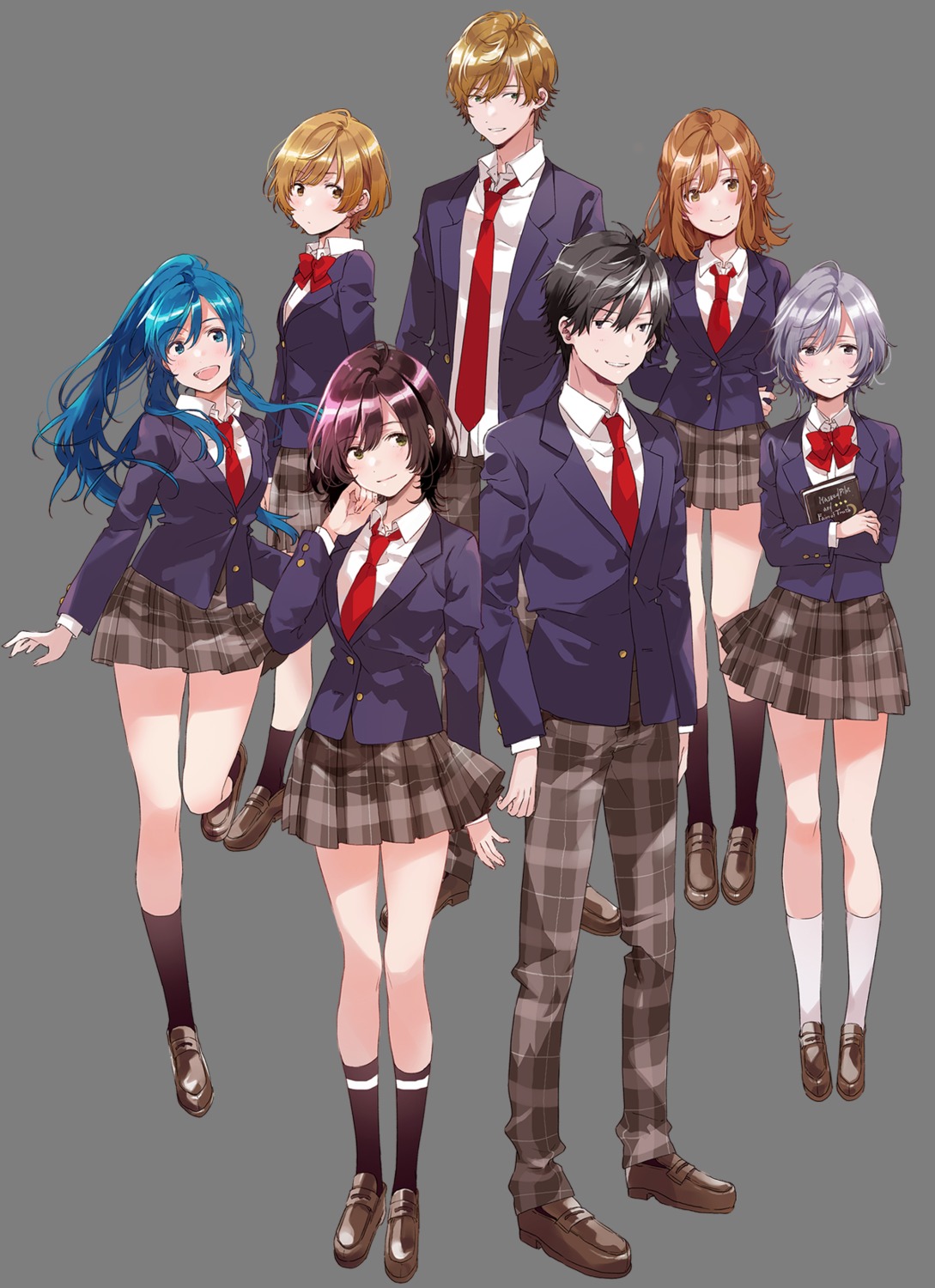 fly hinami_aoi izumi_yuzu jaku-chara_tomozaki-kun kikuchi_fuuka mizusawa_takahiro nanami_minami natsubayashi_hanabi seifuku tomozaki_fumiya transparent_png