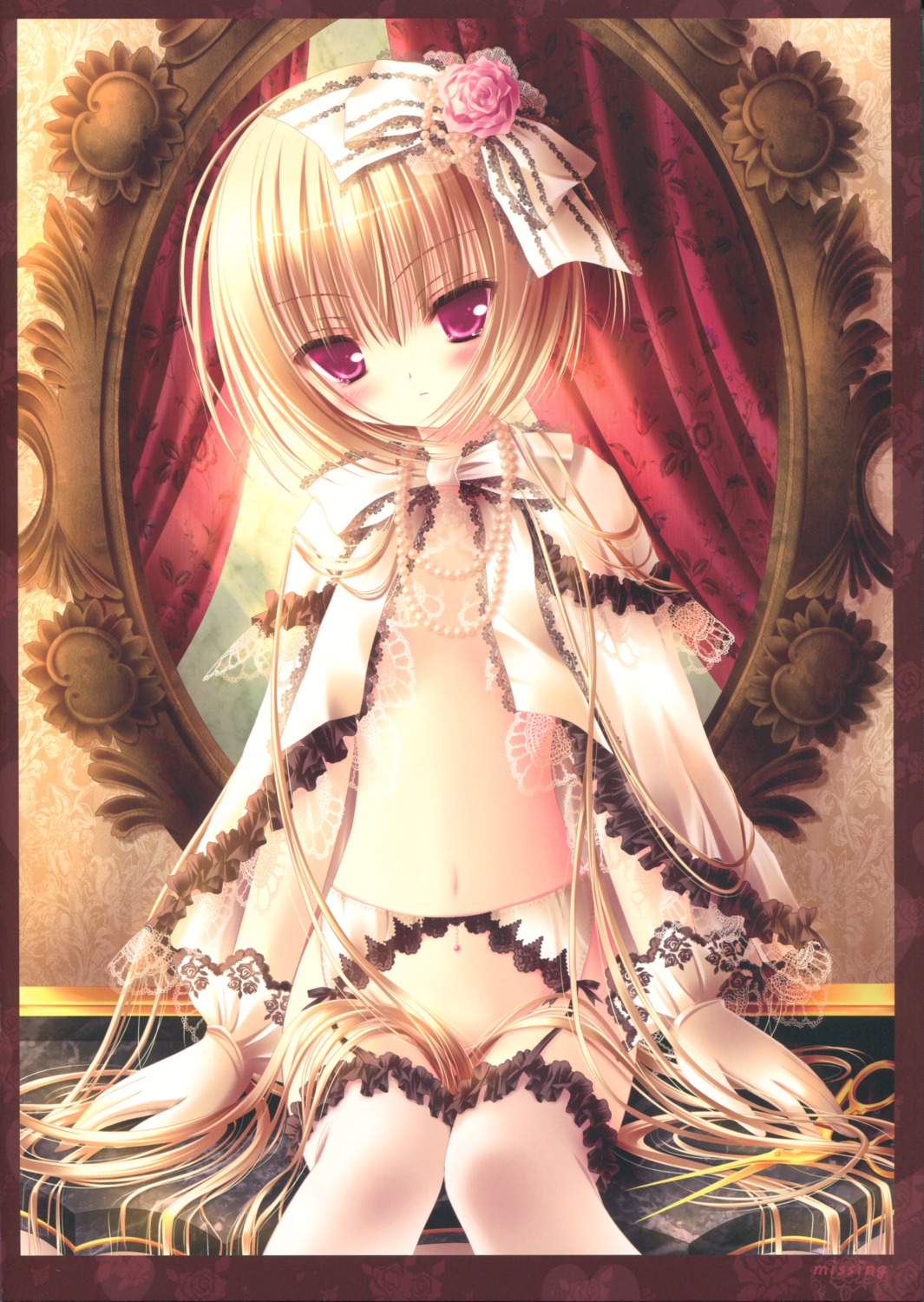 garter_belt loli lolita_fashion no_bra nopan open_shirt stockings thighhighs tinkerbell tinkle