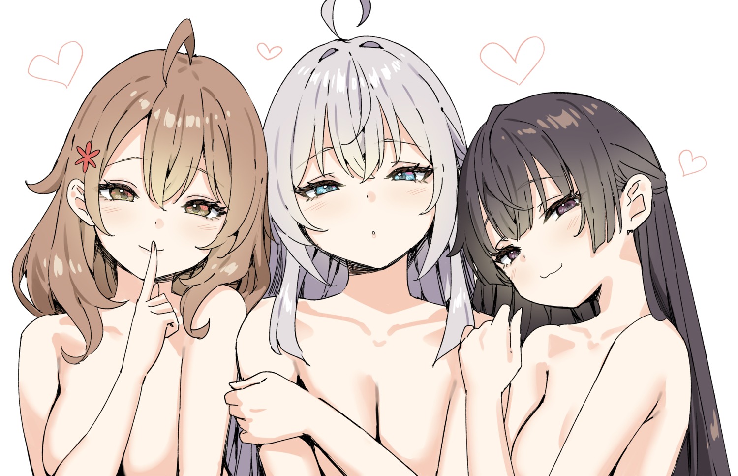 alisa_mikhailovna_kujou breast_hold mariya_mikhailovna_kujou sketch sky-freedom suou_yuki tokidoki_bosotto_roshia-go_de_dereru_tonari_no_alya-san topless