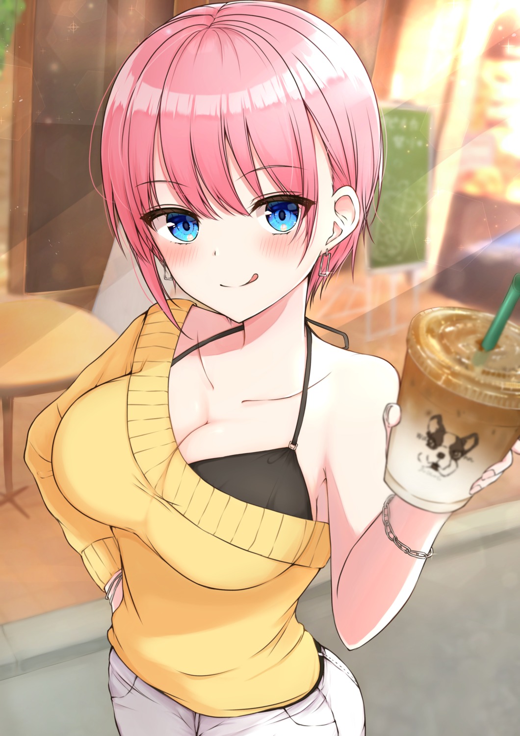 5-toubun_no_hanayome bikini_top cleavage nakano_ichika sweater swimsuits yukiunag1